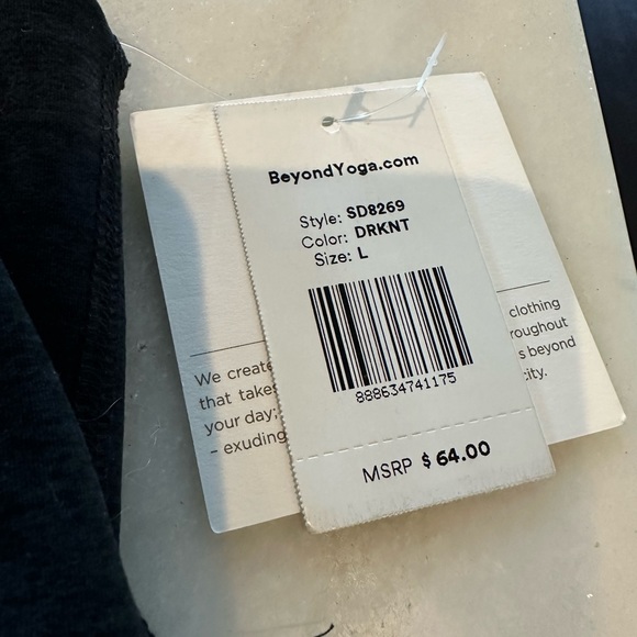 Beyond Yoga Open Back Bra in Darkest Night - Picture 3 of 3